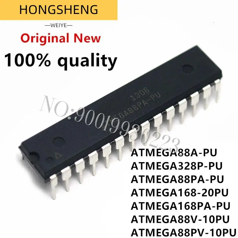 1pcs  ATMEGA88A-PU ATMEGA88V-10PU ATMEGA88PA-PU ATMEGA88PV-10PU ATMEGA168-20PU ATMEGA168PA-PU ATMEGA328P-PU DIP-28 In Stock