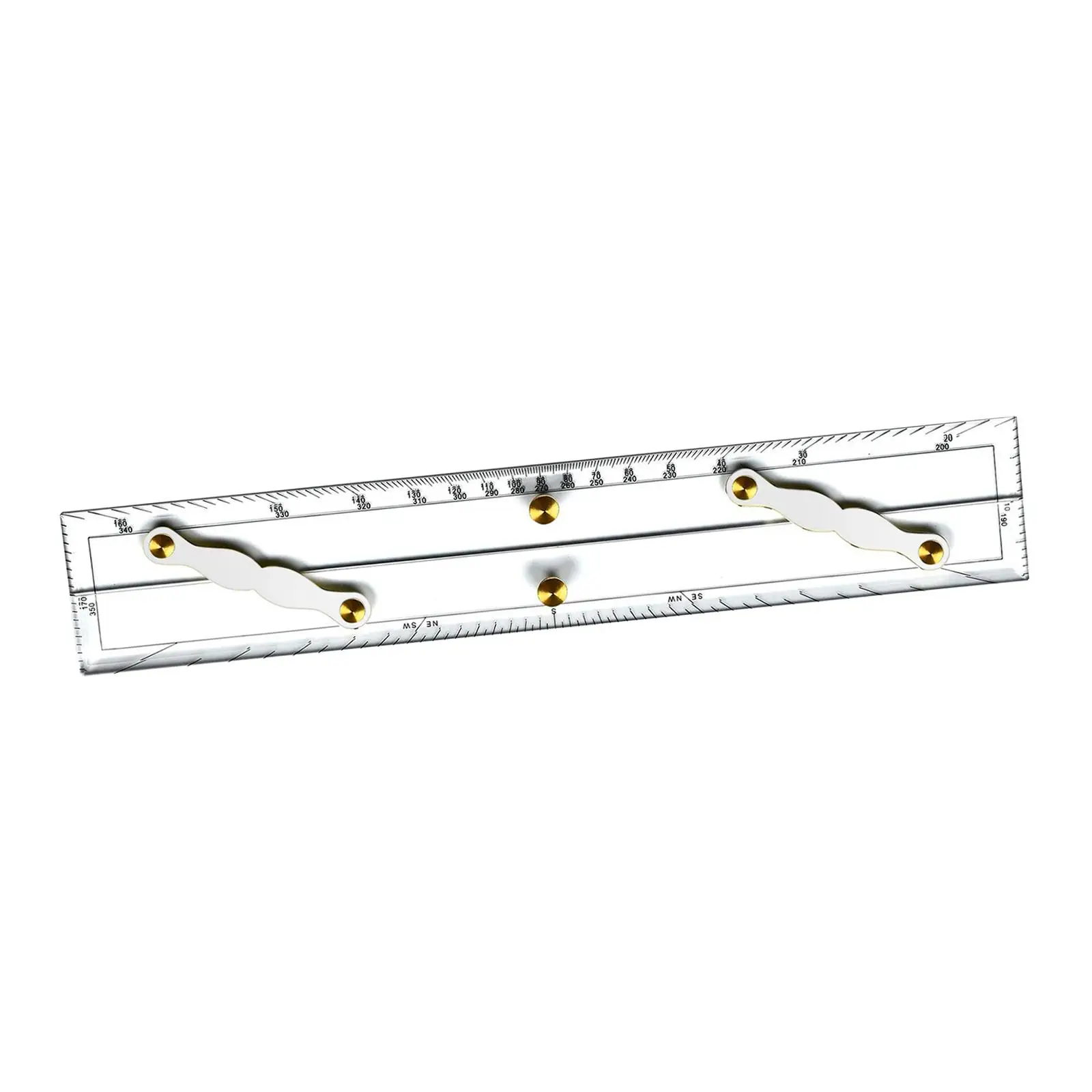 Marine Ruler for Navigation and Measurement with Versatile Scale