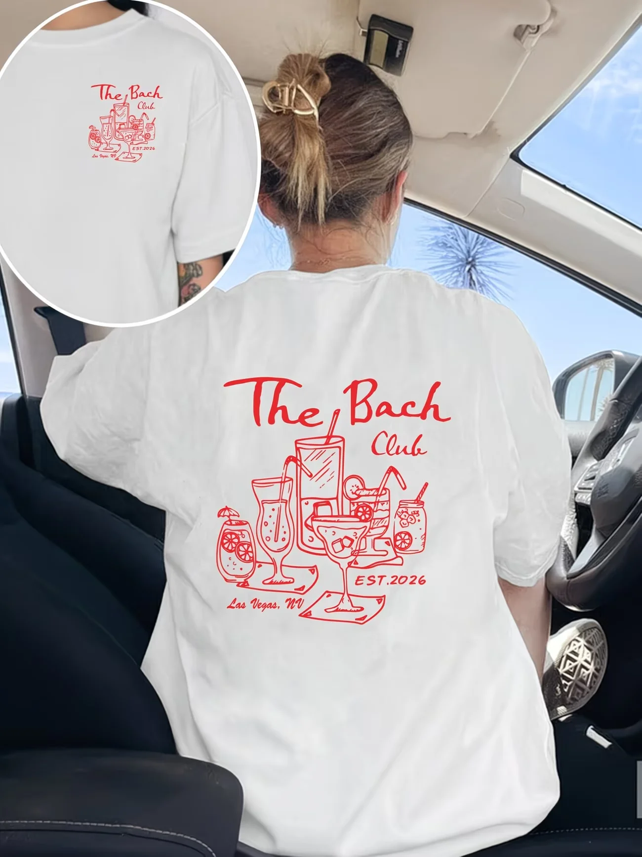 Camiseta gráfica The Bach Club Las Vegas 2026 para hombre y mujer, camiseta informal de manga corta para verano, camiseta Unisex para fiesta de despedida de soltera y cóctel