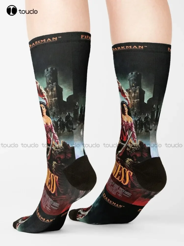 Army Of Darkness Movie Poster Socks Athletic Socks High Quality Cute Elegant Lovely Kawaii Cartoon Sweet Cotton Sock New Popular view 3