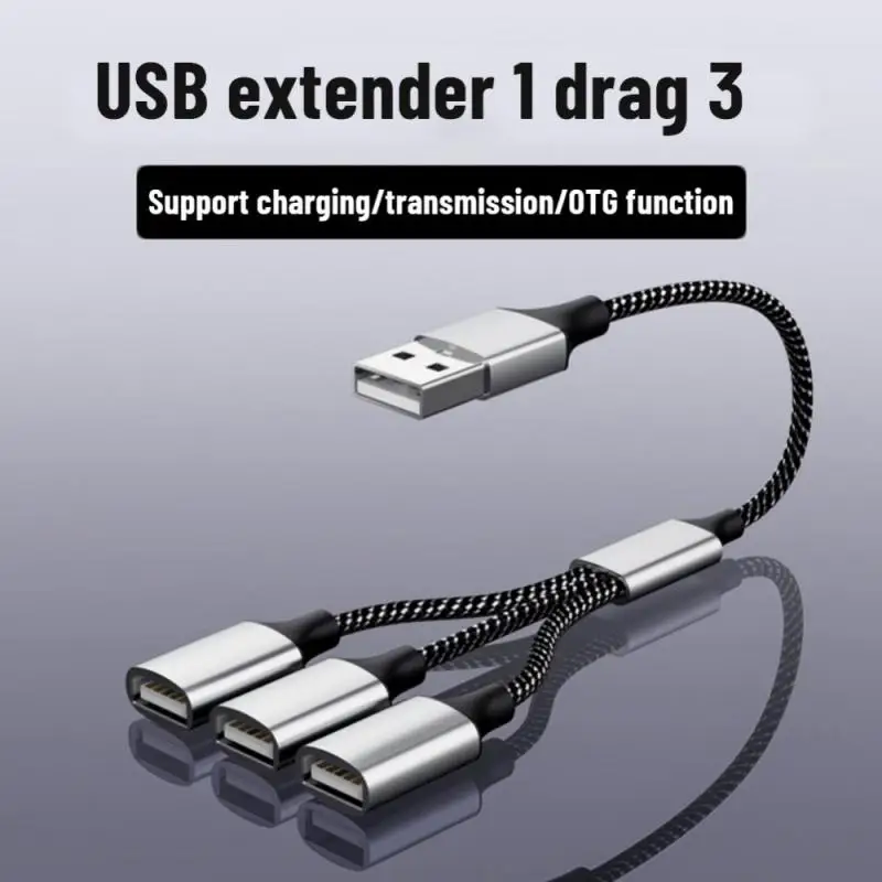 Adaptateur multi-répartiteur OTG pour ordinateur portable, extension de données d'alimentation USB A, accessoires de surface d'ordinateur, 3 HUB USB 2.0, 4 ports pour touristes