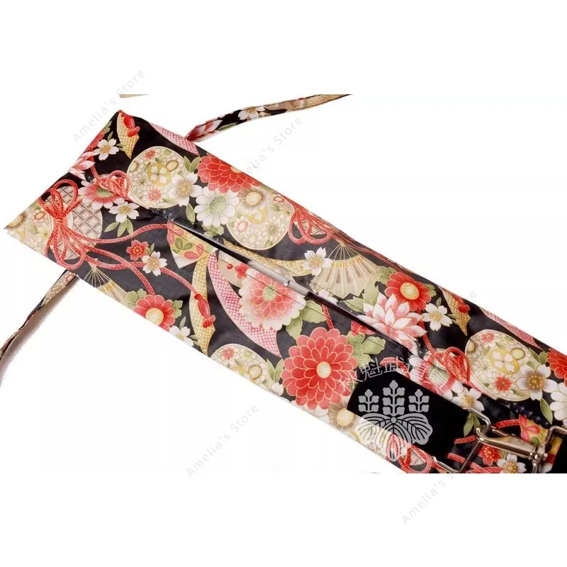 Japan Traditional Kendo Shinai Bag Elegant Kimono Floral Pattern Bamboo Sword Carry Bag Martial Arts Equipment Protective Cover