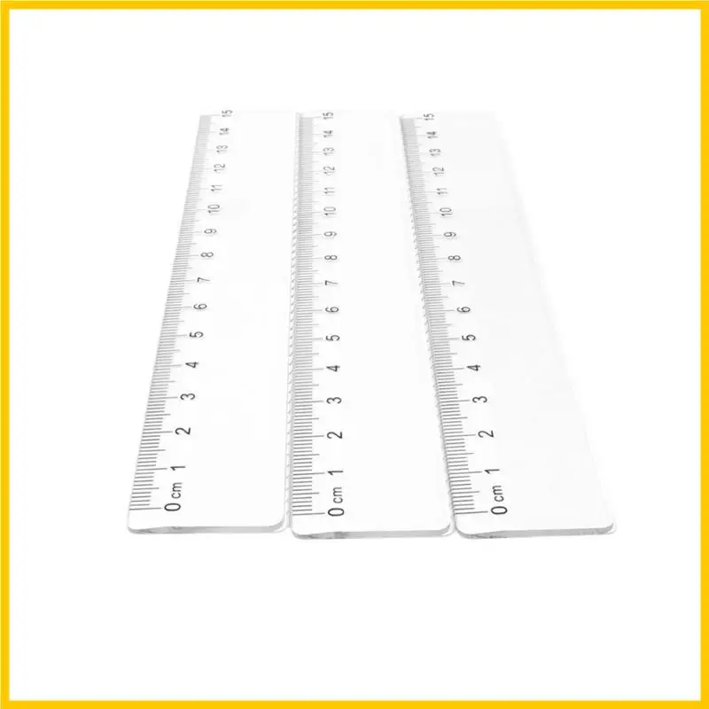 Q1JF 5 PCS 15/20 Rignetto Straight Primary School Set Set Plastic Ruler Clear Ruler