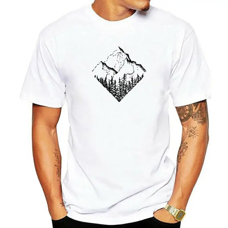 The Diamond Range Men Tshirts Outdoors Mountains Hiking Tee Shirt National Parks Casual Cotton Tees Clothes