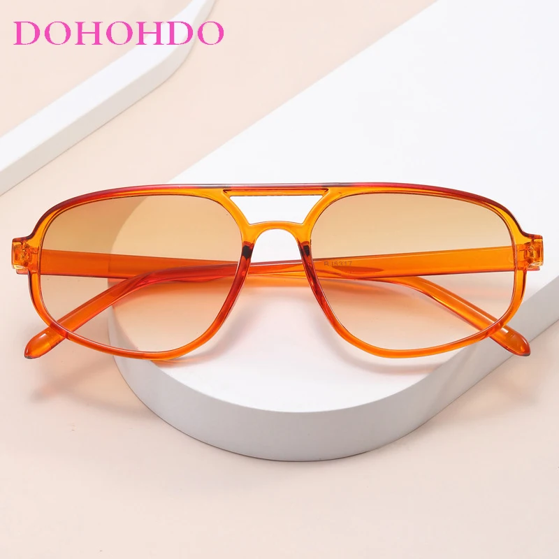 Nuovi occhiali da sole a doppio ponte retrò moda uomo semplice pilota leggero occhiali da sole da donna Ins Trending Shades UV400 Wholesa Eyegals