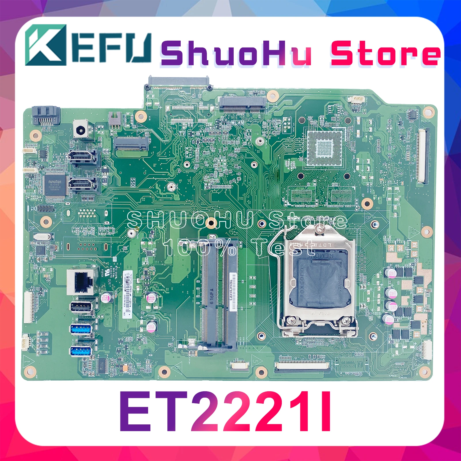 

KEFU A6410 Mainboard ASUS ET2221I A6410 All-in-one Computer Motherboard GT720M/1G UMA Motherboard 100% Test OK