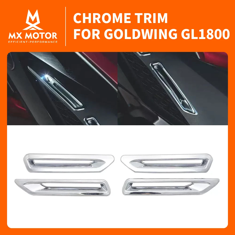 

Хромированная крышка обтекателя для HONDA GOLDWING GL1800 2018 ~ 2025 + мотоциклетная АБС-пластик, хромированная декоративная накладка на слот радиатора