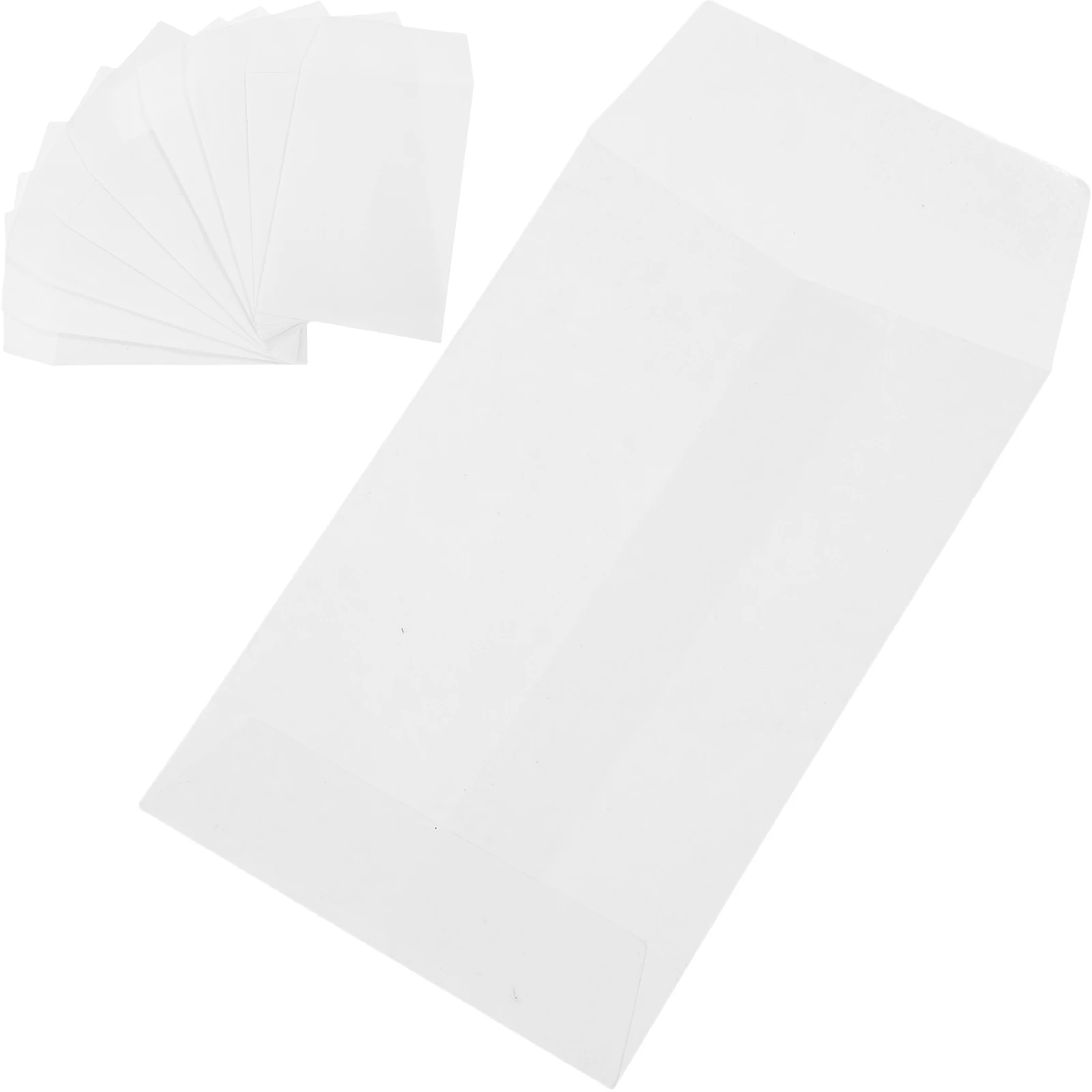 

100pcs Blank Small White Paper Envelopes for Gifts Stamps Reusable Money Saving Challenge Cash Storage Envelope