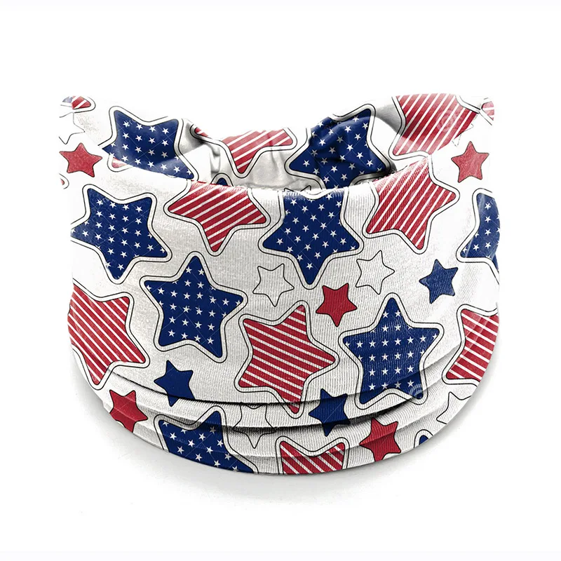 Festival July 4th Independence Day Women American Flag Bandanas Headband Patriotic Accessories Sweat-absorbing Hairband