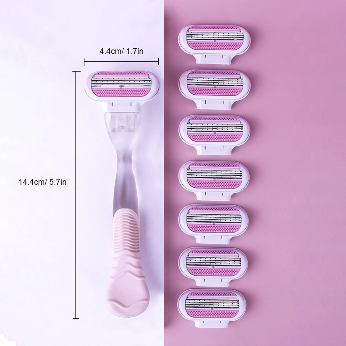 1 مقبض 8 شفرات ماكينة حلاقة للسيدات قابلة للاستبدال عبوات شعر الجسم أداة إزالة ماكينة حلاقة عالية الجودة