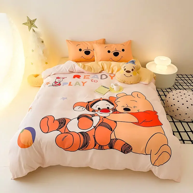 New Disney series Stitch Mickey Minnie Lotso Donald Duck Daisy cute creative cartoon print quilt cover bed sheet set of four