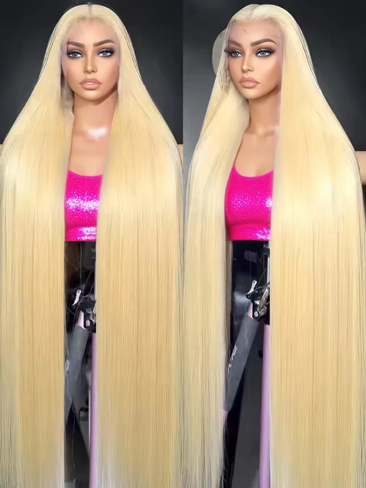 

613 Медовый блондин Цветные прямые человеческие волосы HD 13x6 Парики с фронтальной частью шнурка 250% Плотность 30 40 дюймов 13x4 Парики из натуральных волос на кружеве спереди