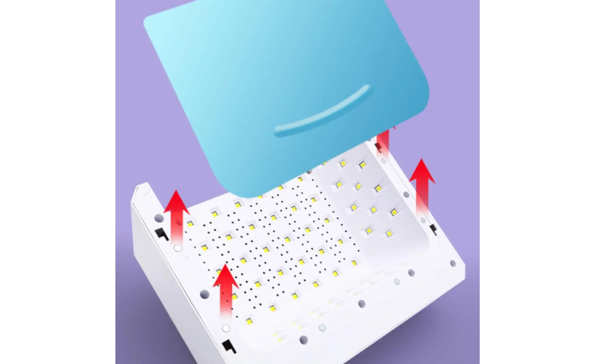 Illuminating Nail Curing Machine Large Space Battery-Powered Nail Lamp with Hand Rest Cosmetics Electronics 4 Timer Settings Illuminating Nail Curing Machine Large Space Battery-Powered Nail Lamp with Hand Rest Cosmetics Electronics 4 Timer Settings