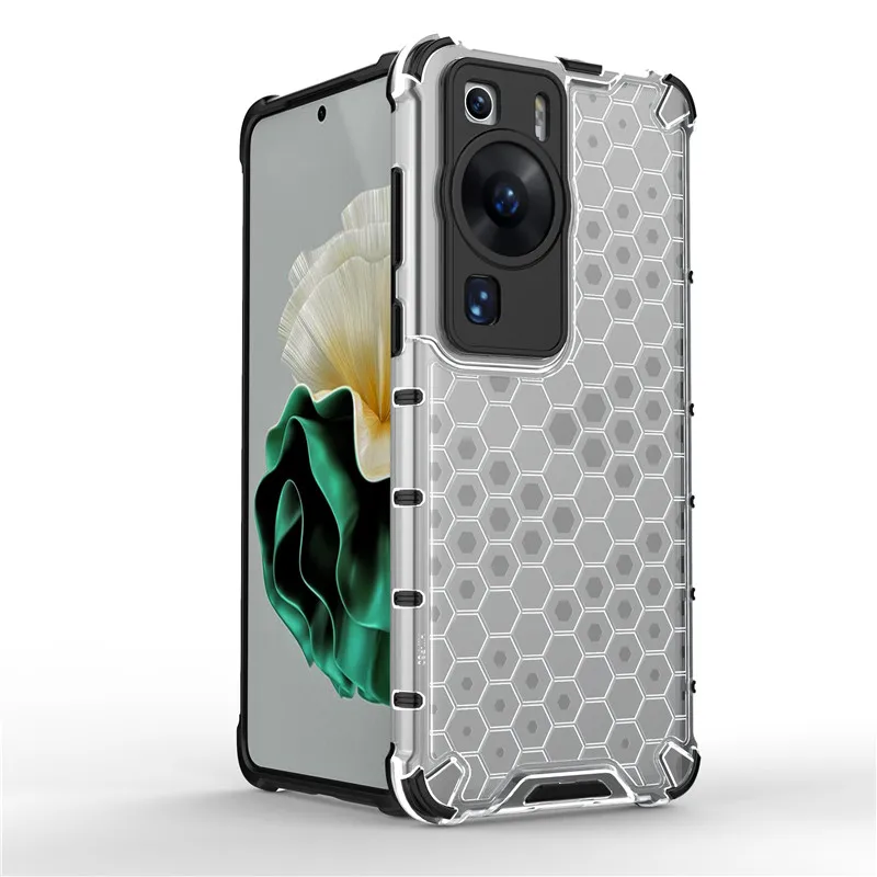 For Huawei P60 Case For Huawei P60 Pro Cover 6.67 Inch Shockproof Honeycomb Hard PC Protection Bumper For Huawei P60 Pro Fundas