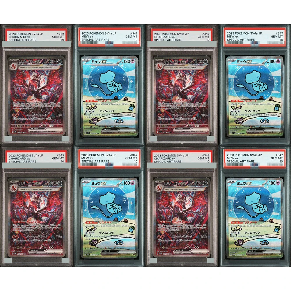 2023 Fai da te Proxy Ptcg Carta di raccolta classificata Sv4A Jp Mew Ex Charizard Ex Arte speciale Rara Gemma Mt 10 Carta Etichette olografiche Regalo