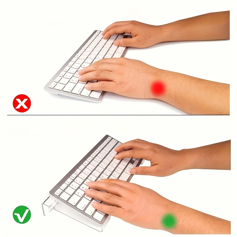 1pc 아크릴 키보드 스탠드 - 키보드 및 미니 PC용 데스크탑 리프터 현대적인 작업 공간을 위한 내구성이 뛰어난 공간 절약형 키보드 트레이