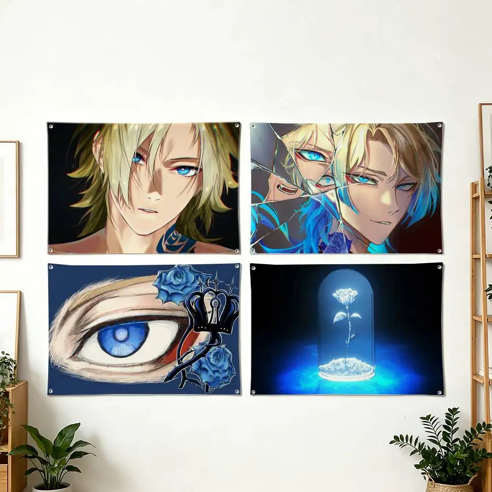 B-Blue Lock Michael K-Kaiser Art Hanging Flag, Wall Banner for Bedroom Home Outdoor Decoration