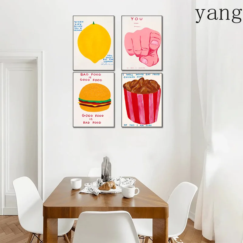 Yjq dining room small fresh decorative painting living room hand-painted poster hanging painting 50 * 70cm
