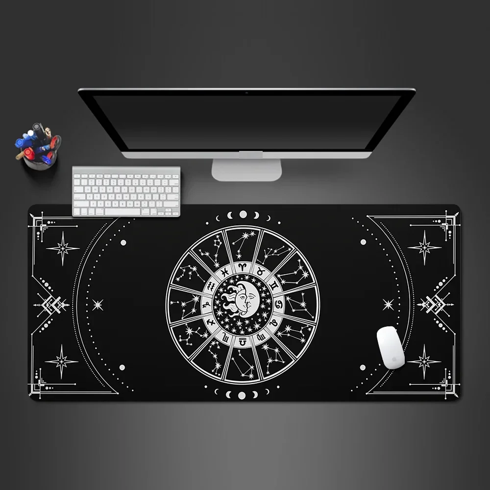 Mysterious Celestial Constellation printed mouse pad Large keyboard table pad non-slip rubber gaming desktop laptop mouse rug