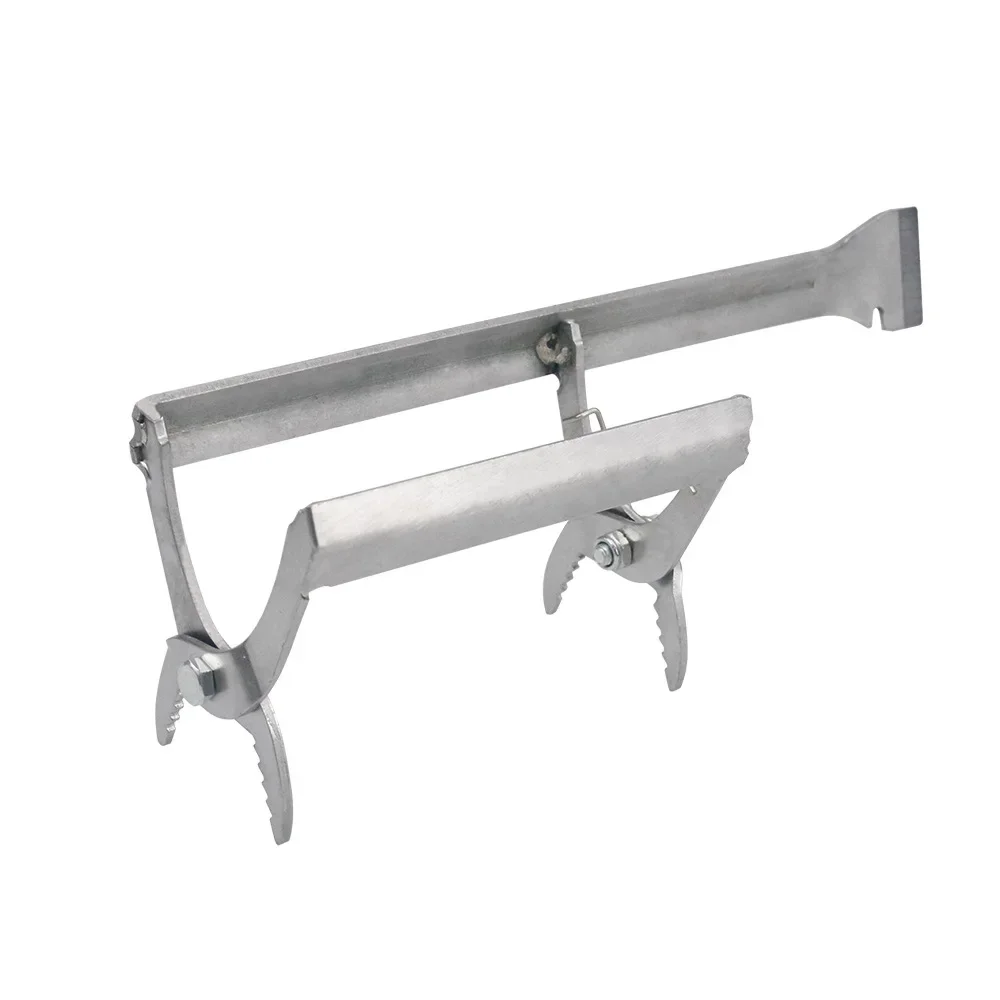 AAStainless Steel Strip Shovel Multifunctional Spleen Lifting Clip Beehive Round Handle Nest Frame Clip Beekeeping Tool