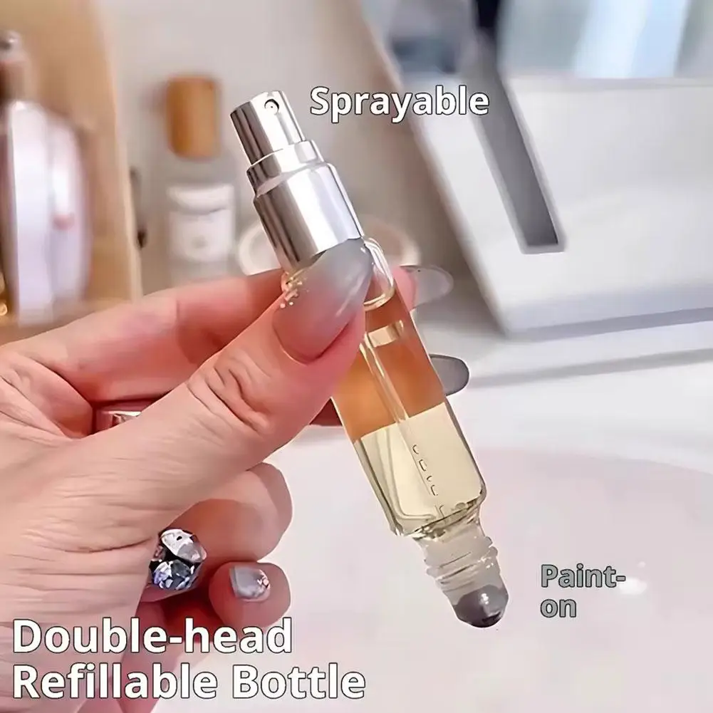 1pc 0.34oz-Use Perfume Spray Bottles with Rollers - Transparent Glass, | Portable Fragrance Dispenser | Refillable Spray Bottle