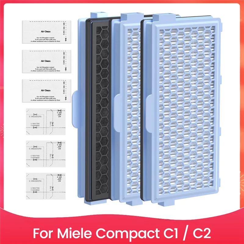 ABZA-Filtri per aspirapolvere Compact C1 e C2, complete C2 e C3, S8340 Filtri di protezione del motore e filtri di scarico