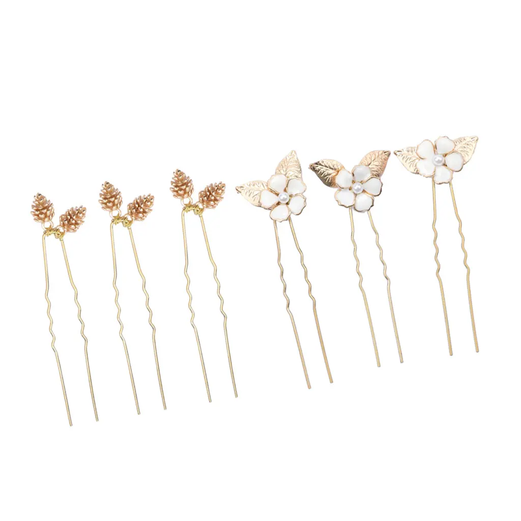 3 Pieces Women Hair Decorative Hair Pin - hair Sticks for Bridal, Women, Girls Hair Diy Accessory, 2 Styles