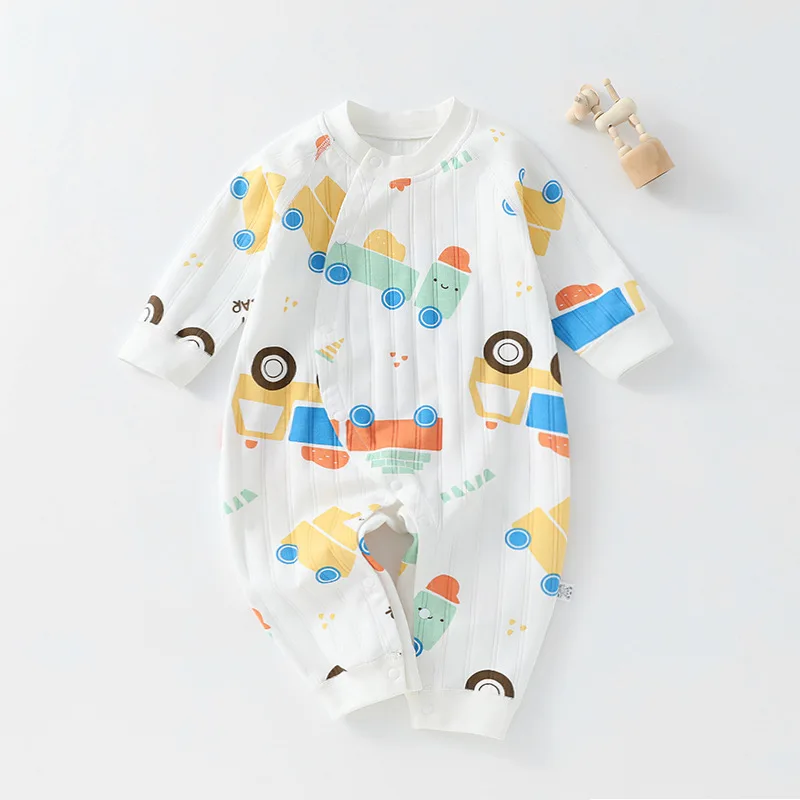 

Jenny&Dave2023 Spring Baby Clothes Bodysuit Class A Cotton Long Sleeve Climbing Clothes Male and Female Baby Clothes Cartoon Rom