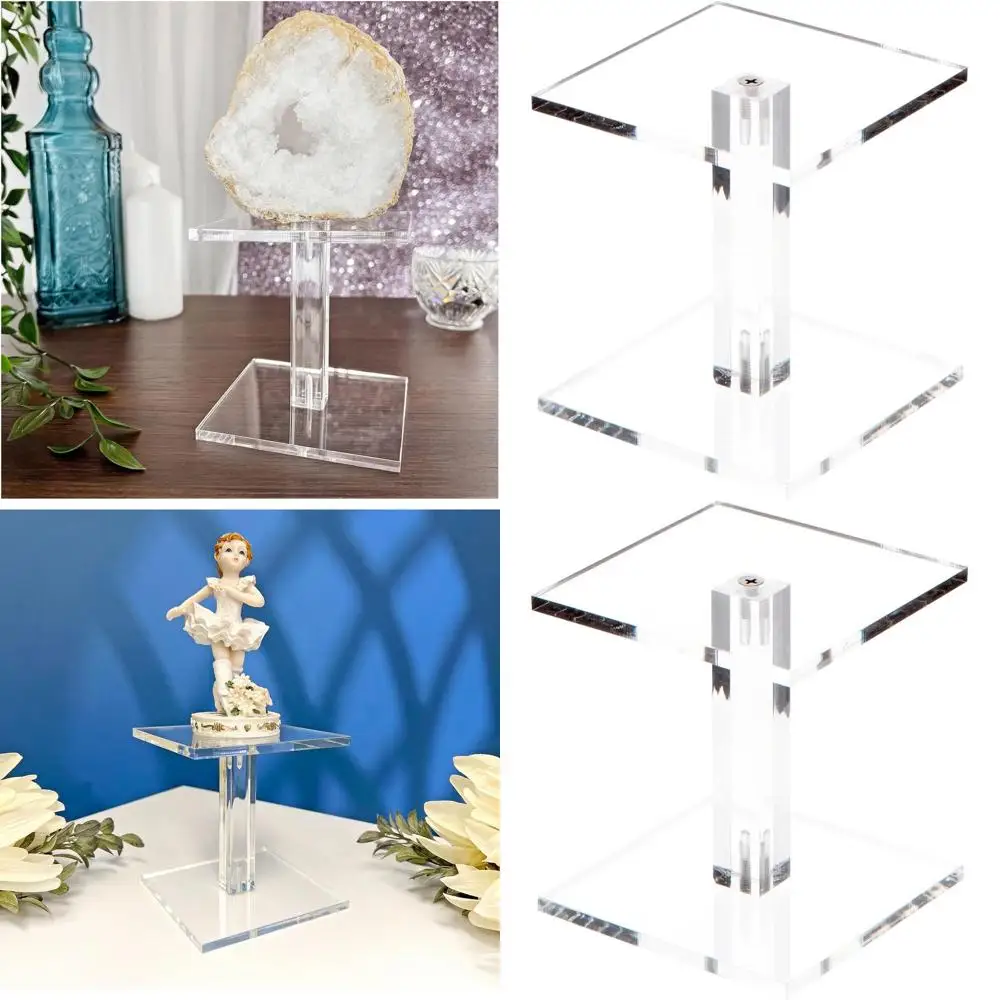 

4.5 High Clear Acrylic Square Display Stand, 4 x 4 Base, 6-Pack