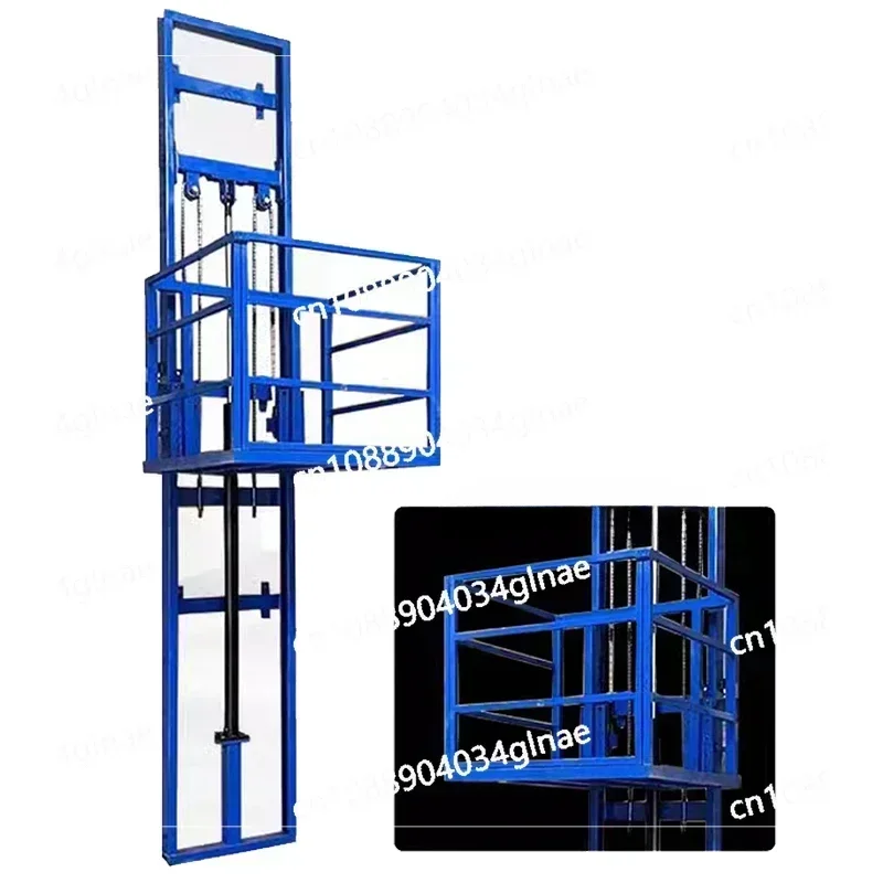 Home Elevator 3M Load 500KG Hydraulic Freight Elevator Simple Factory Small Warehouse Guide Rail Lifting Platform Electric Hoist