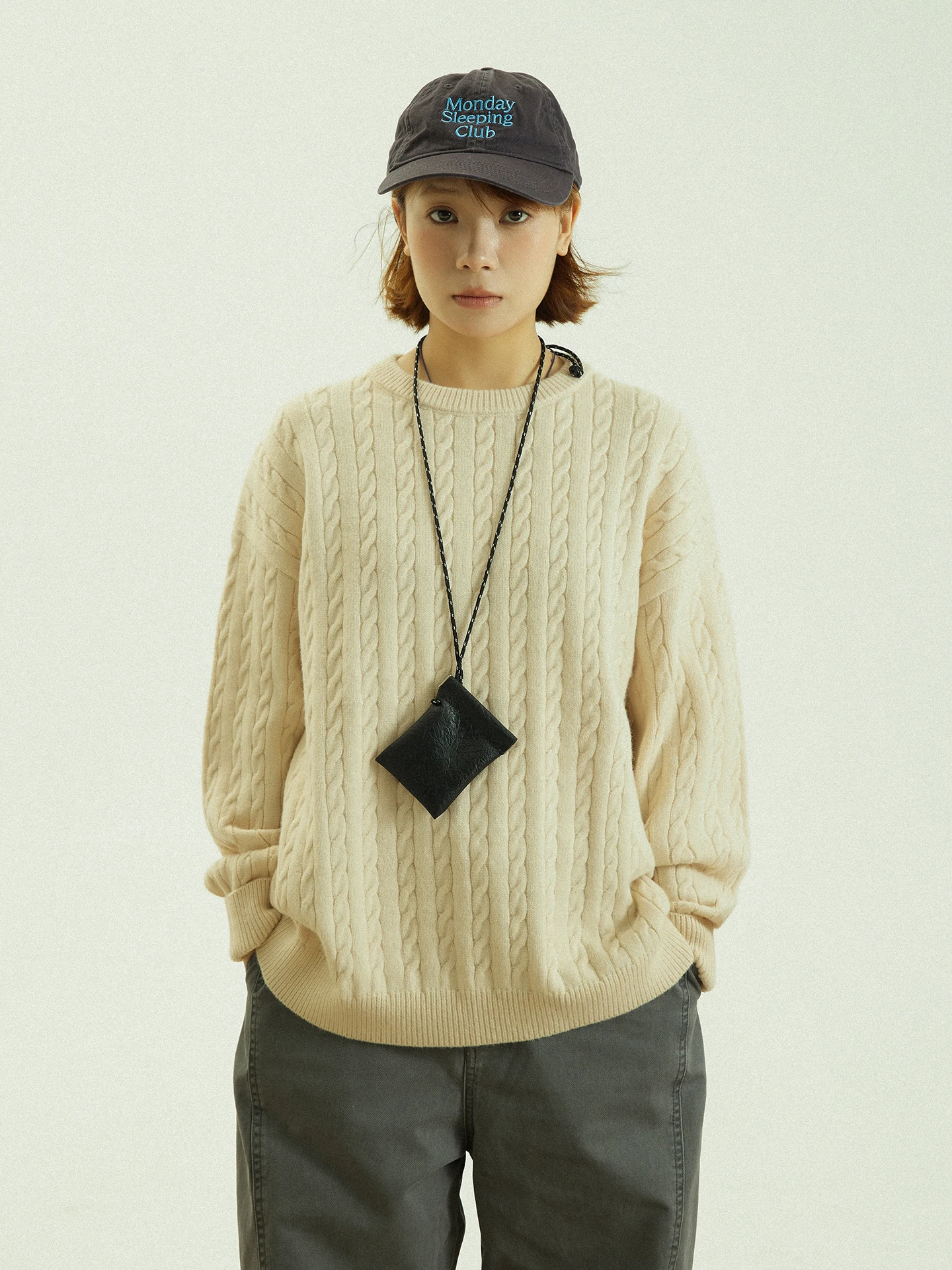 

GoodNorth, осенне-зимний мужской свободный круглый вязаный свитер Ne, витой вязаный базовый слой, удобный теплый термостойкий топ