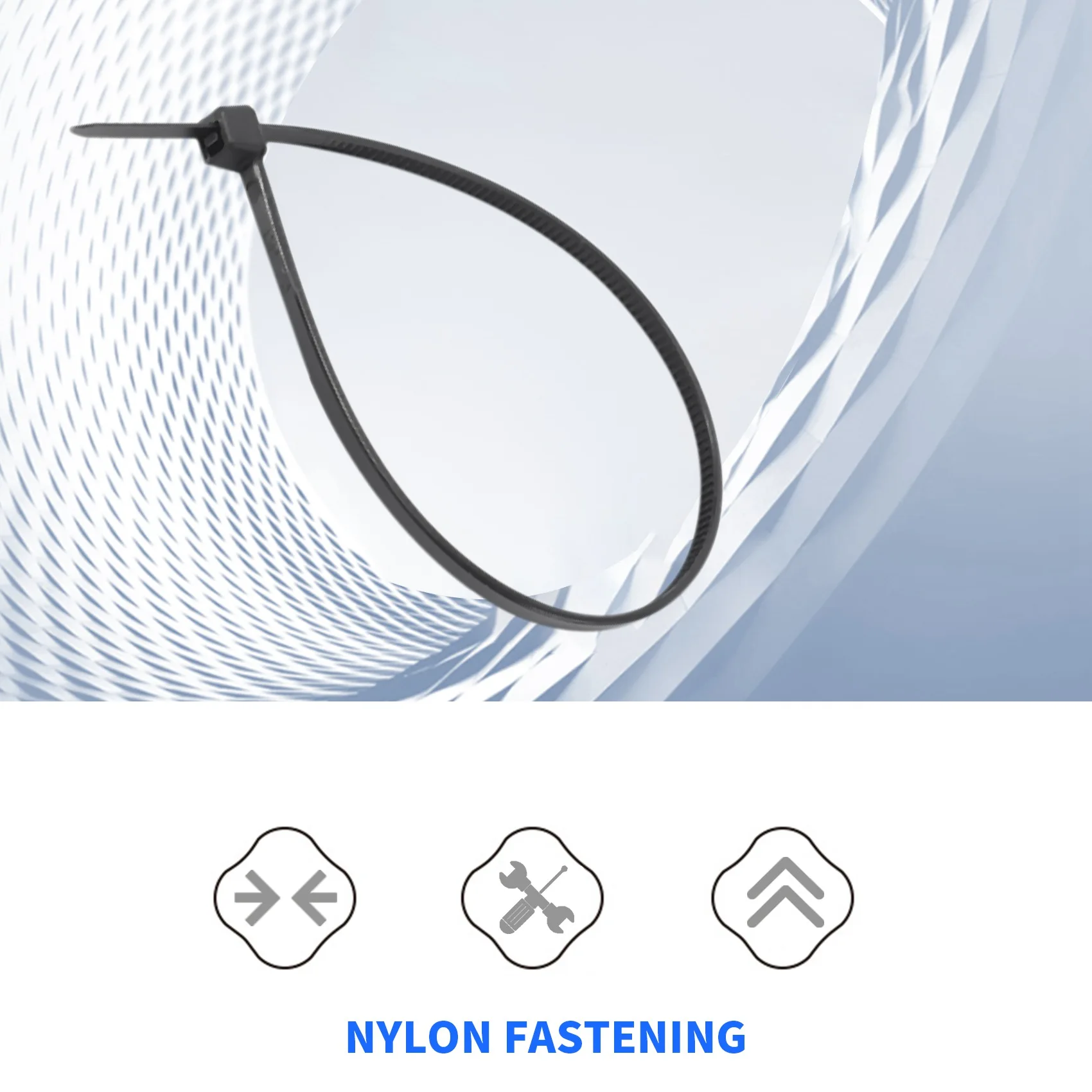 A62X 100 шт., 150 x 1,8 мм, обертка для электрического кабеля, нейлоновое крепление, черный