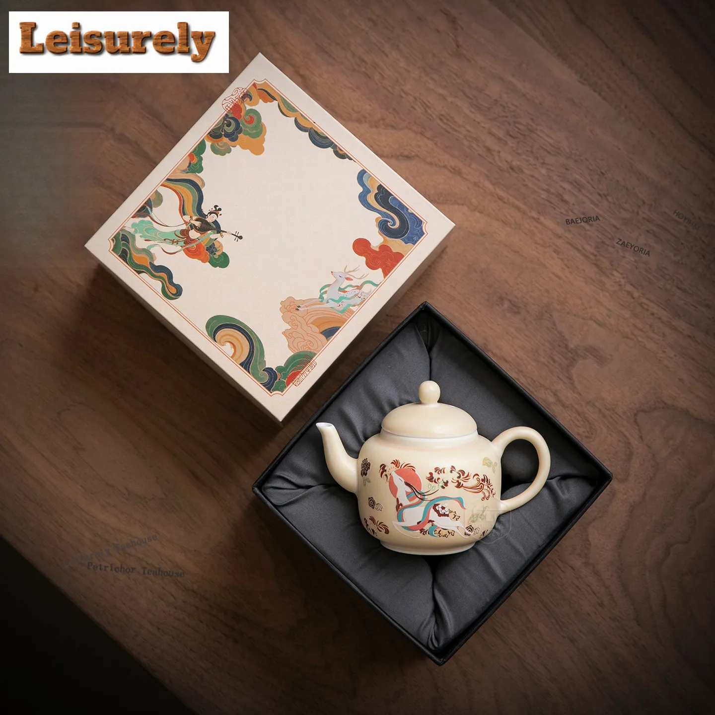 BAEJORIA Dunhuang A Deer Of Nine Colors Teapot Antique Tea Infuser Pot Tea Soaking Kettle With Filter Chinese Tea Set Ornaments