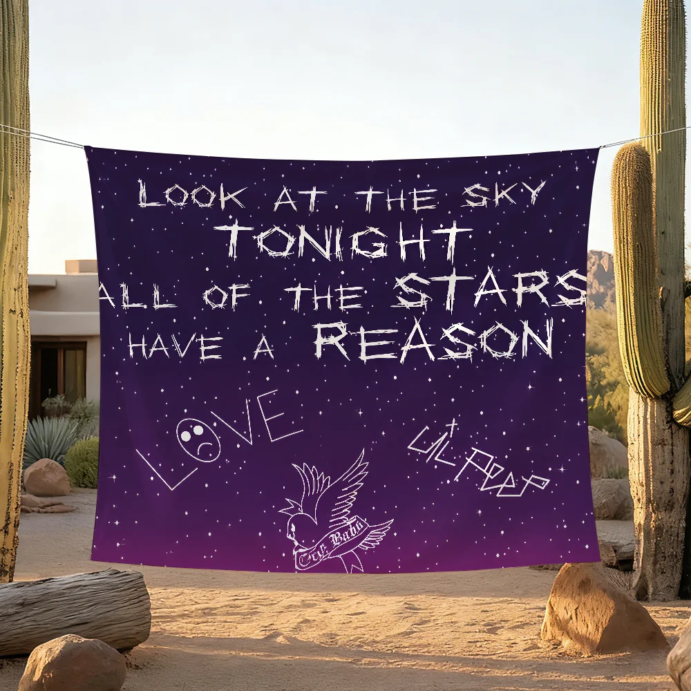 Singer L-Lil Peep flag For Living Room Home Dorm Decor Wall Outdoor Camping Party Banner Gifts