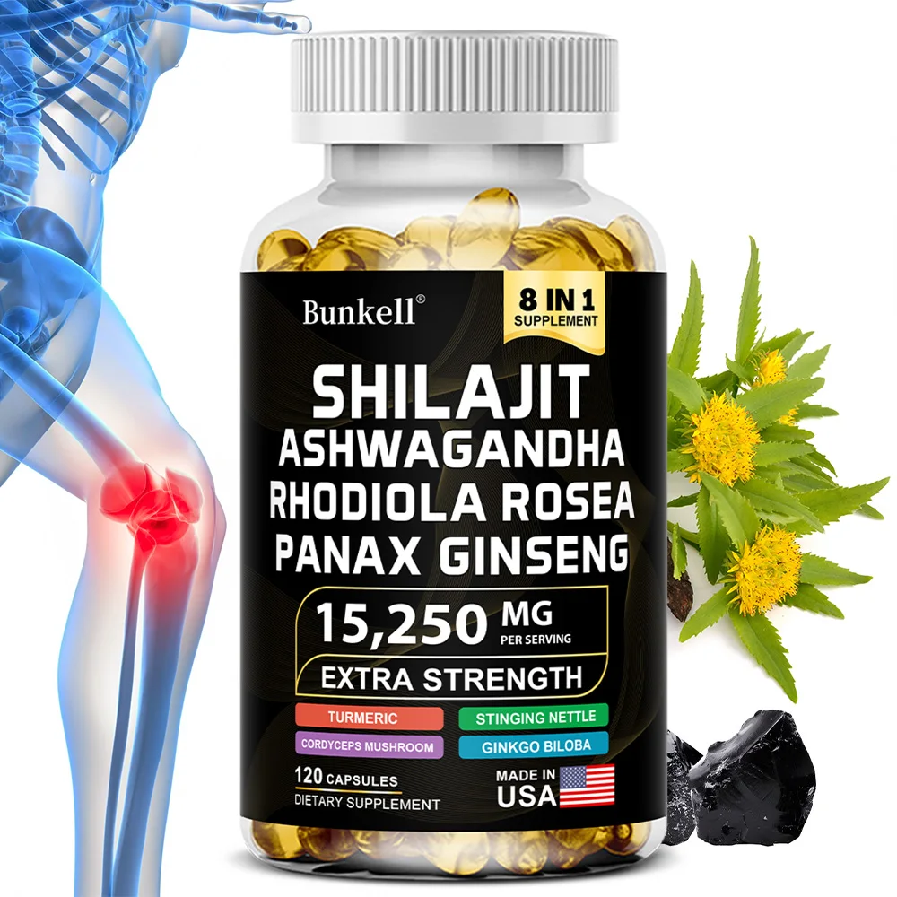 

Shilajit for Men/Women - with Ashwagandha, Ginseng, Rhodiola Turmeric, Ginkgo Biloba, Support Energy Brain Immune