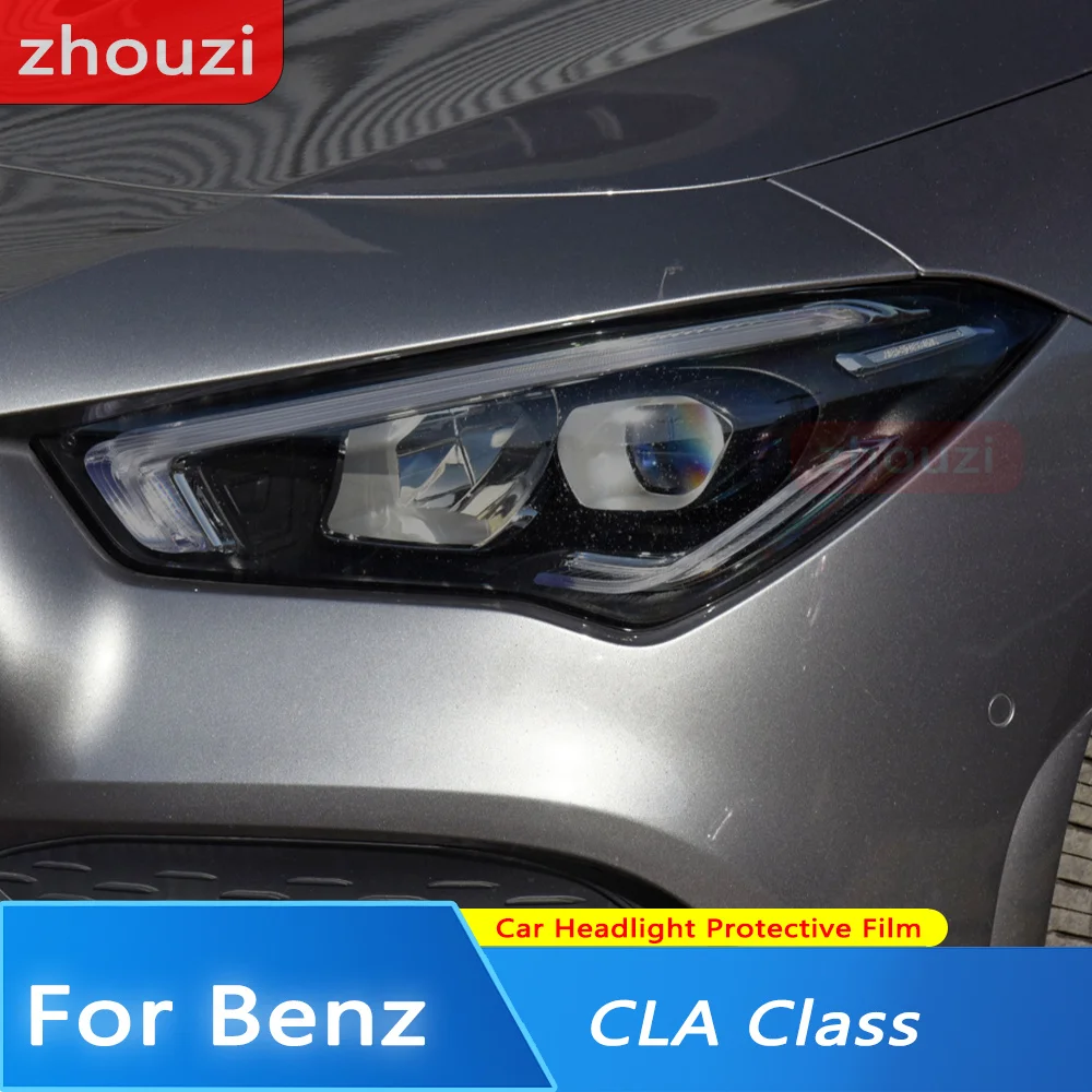 For Mercedes Benz CLA Class C117 X117 W117 C118 X118 AMG CLA45 35 Car Headlight Tint Black Protective Film Taillight TPU Sticker