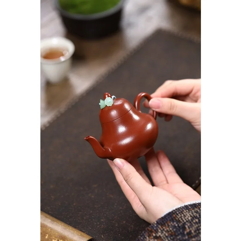Yixing Zisha Teapot Handmade Xiaomeiyao Zhuni Clay Small Siting Pot for Tea