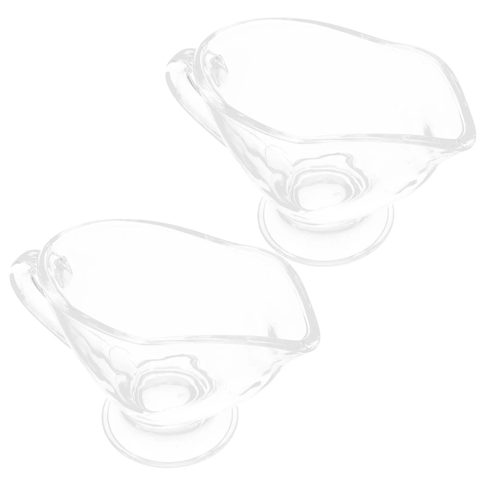 

2 шт. стеклянная лодка для соуса, прозрачный мини-кувшин для крема и молока, удобная ручка, легкий вес для сервировки соусов, соусов и приправ