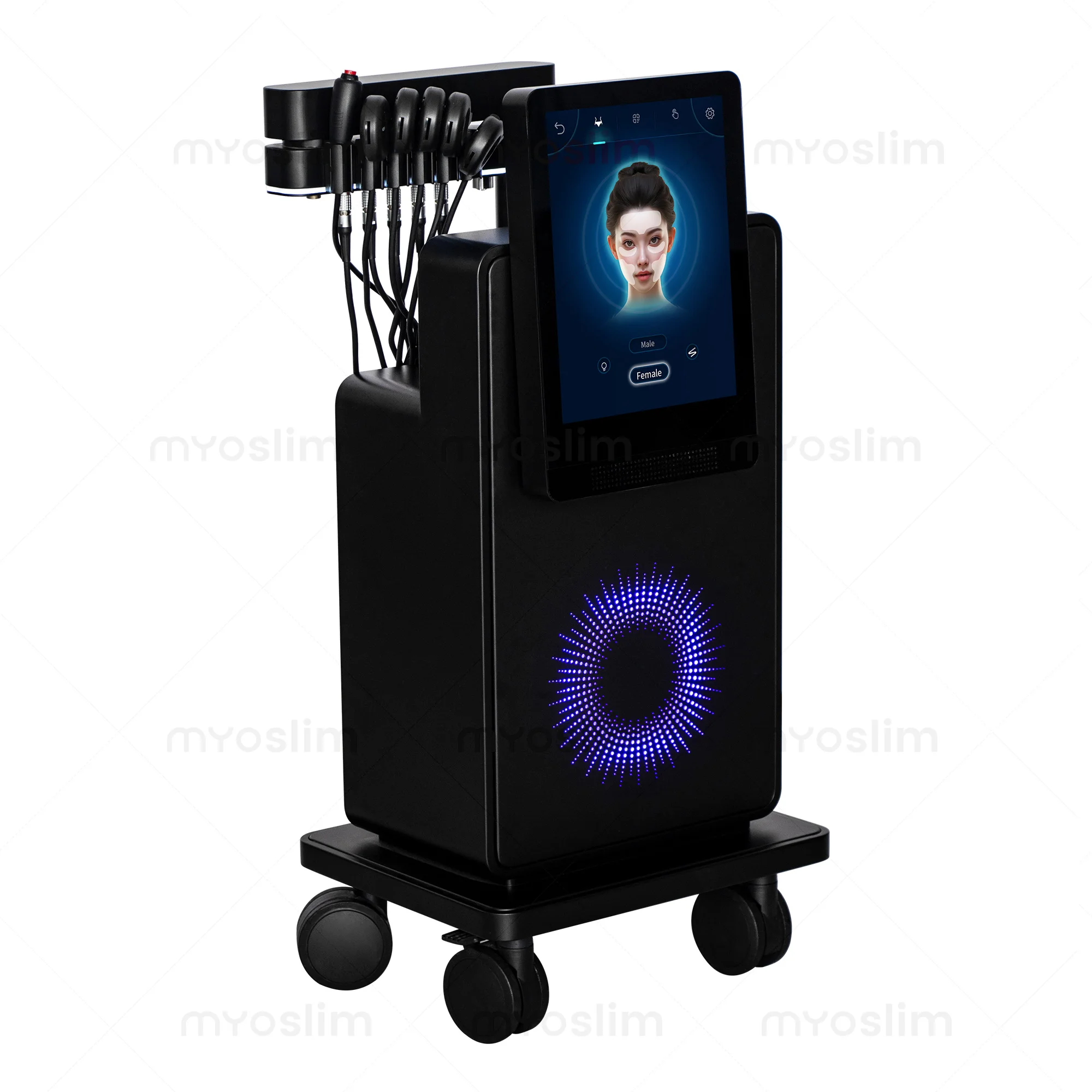 Portable EMS RF Electromagnetic Building Face Lifter Skin Firming Wrinkle Removal Device for Beauty & Health