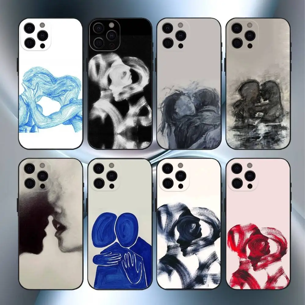 

L-longing Phone Case For iPhone17,16,15,14,13,12,11 Plus,Pro Max Soft Black Cover