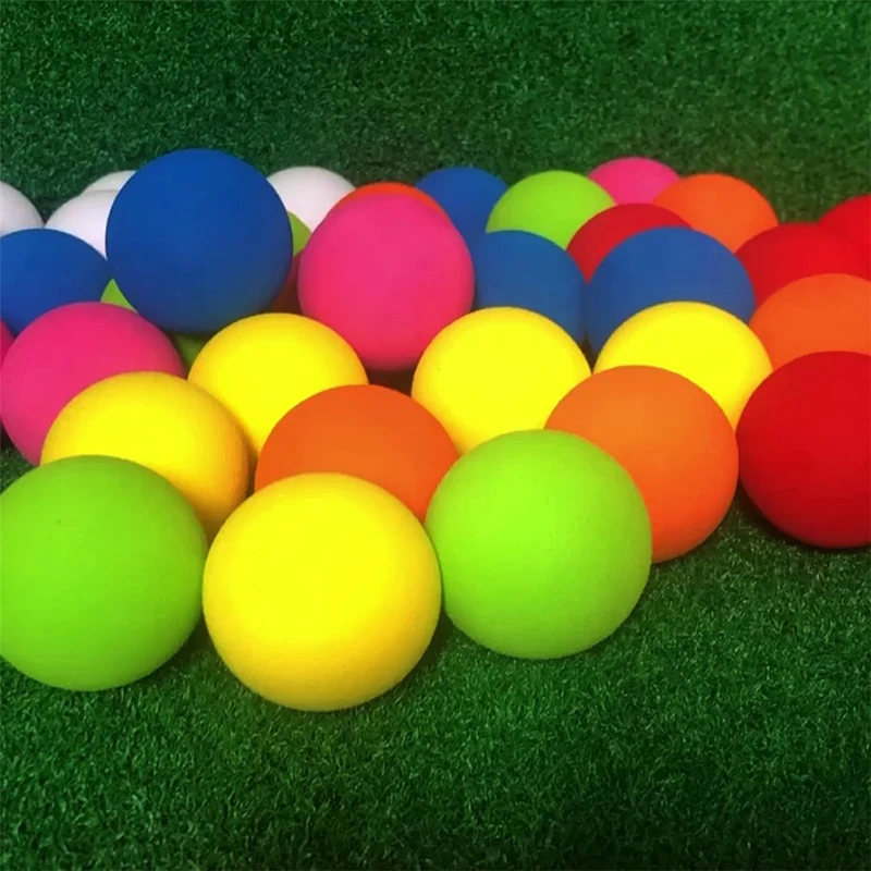 Pelota de Esponja EVA de 5 piezas, pelota suave de espuma, pelota de Color para práctica de Swing en interiores y Golf