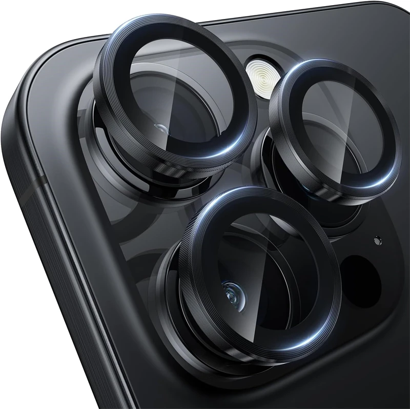 Protetor de Lente de Câmera de Vidro Metálico Laranja para iPhone 17 Air 16 15 14 13 Pro Max Plus 17Air 16Pro 17Pro i17 Capa Ring Ziai para iPhones