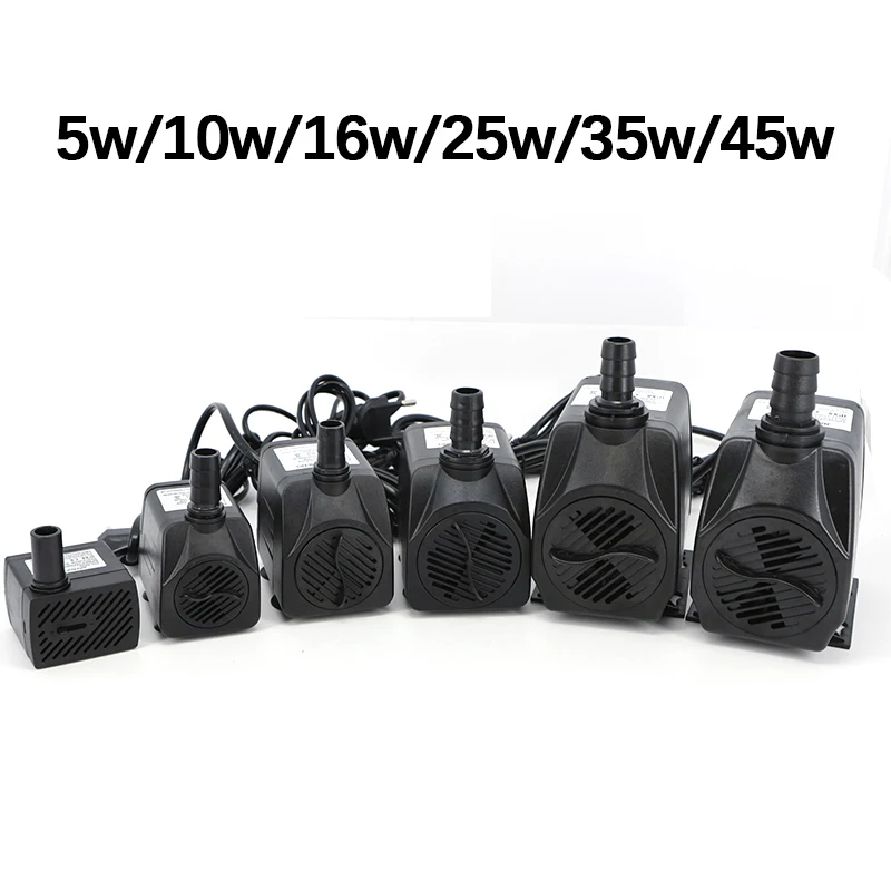 Bomba mirco de agua sumergible 3/5/10/16/25/35/45W UE 220v para jardines acuáticos sistemas hidropónicos acuario fuentes de mesa Pon