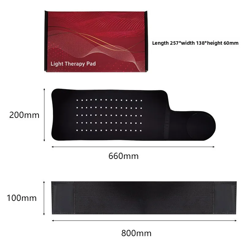 

Customizable 120 bead belt 66 * 21CM infrared LED belt pulse belt waist protection artifact