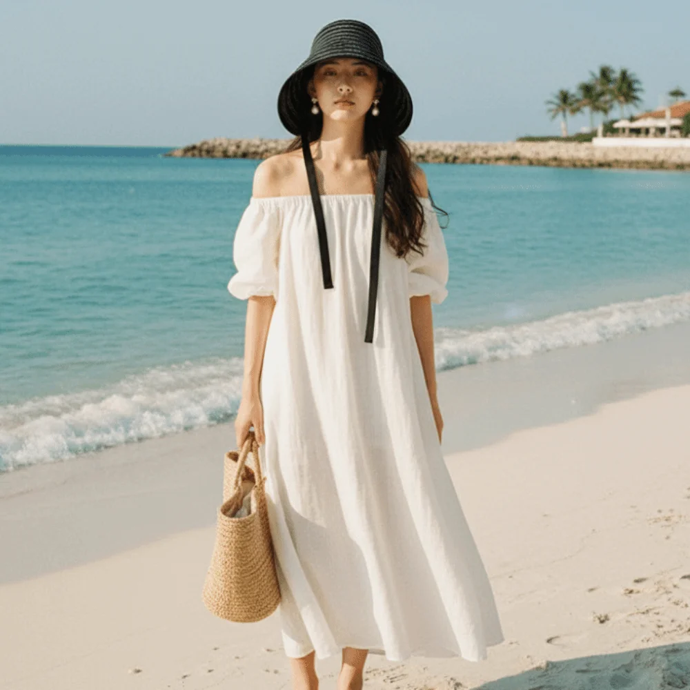 

Fashion Ribbon Women Striped Fisherman Hat Solid Color Wide Brim Sunshade Hat Breathable Sun Protection Sunscreen Visor Cap Girl