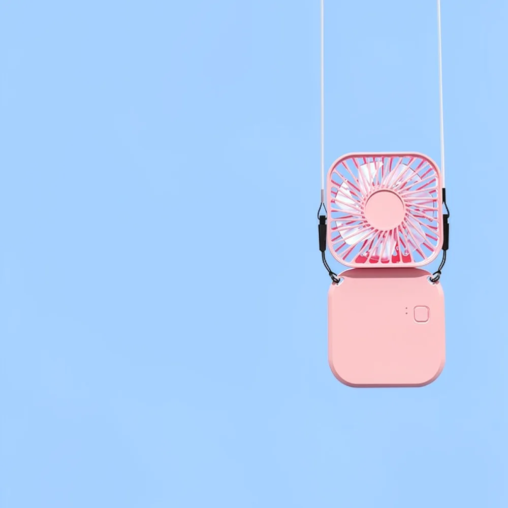 Mini Portable Fan Foldable Handheld Desktop Hanging Neck Electric Cooler USB Rechargeable Quiet Air Cooling Fan For Office