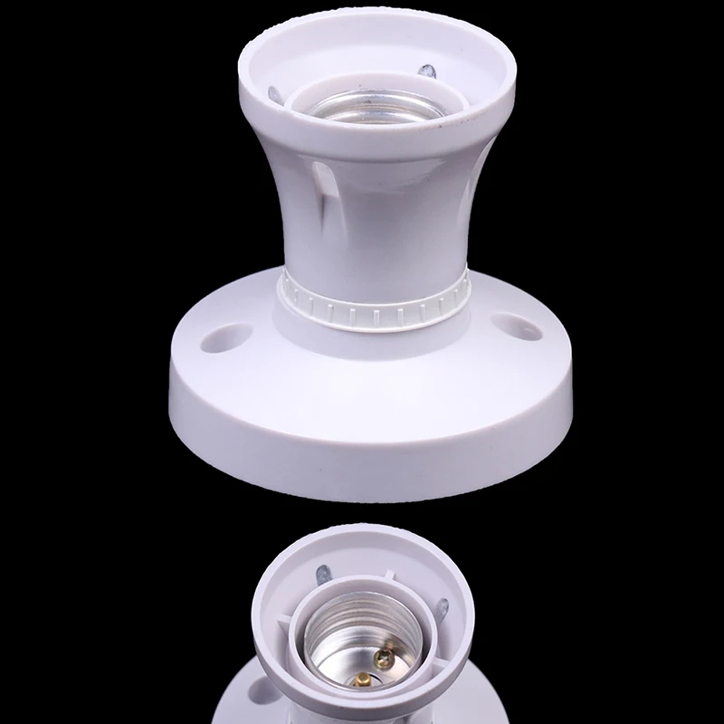 E27 Screw Ceiling Lamp Head LED Lamp Holder Desktop Led Lighting Base Socket Heat resistant round lamp holder