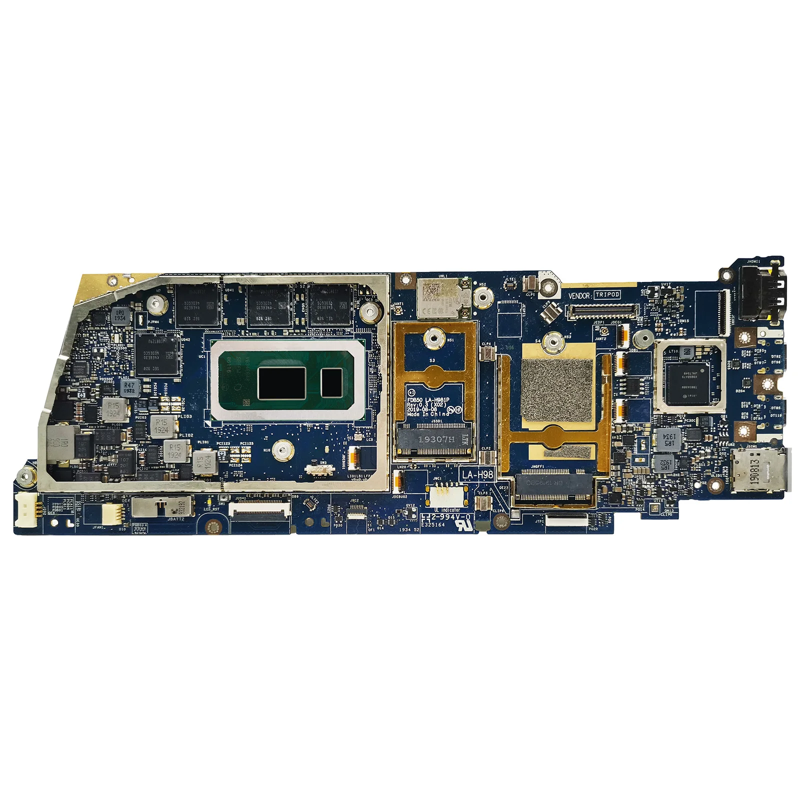 Voor DELL Latitude 9510 Laptop Moederbord LA-H981P I5-10210U I7-10710U I7-10810U RAM 8G 0X20H5 097KR9 0X1G65 100% Getest