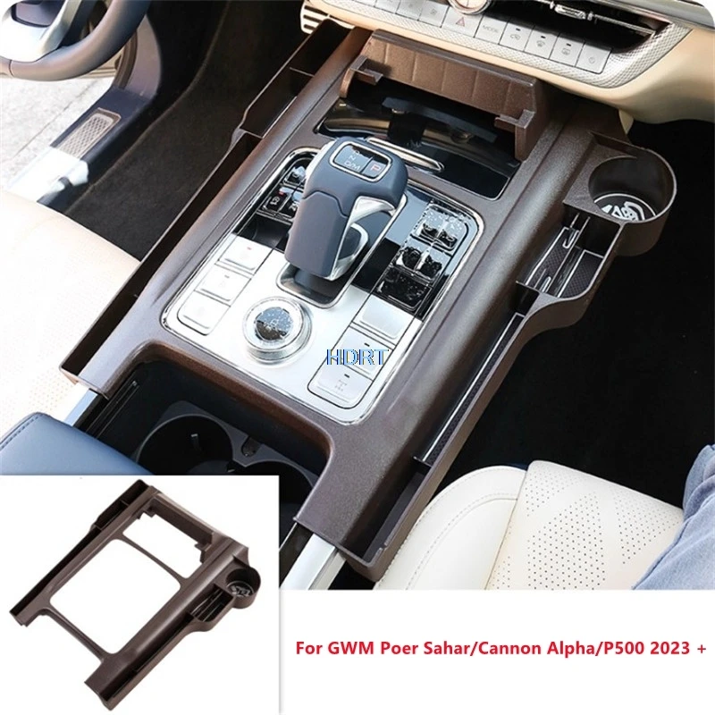 

Car Styling Center Console Storage Box Organizer Seat Gap Water Cup Holder Cover Fit For GWM Poer Sahar/Cannon Alpha/P500 2023 +