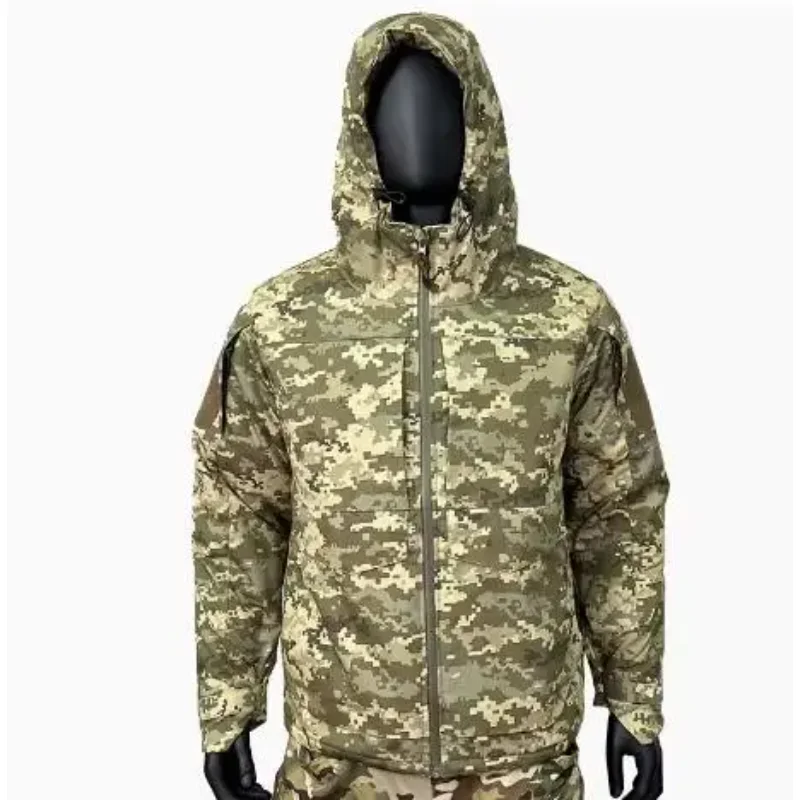 Ukraine Camouflage Jacket Men Winter Coat Thick Uniform Outdoor Desert